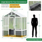 Greenhouse, Wooden Greenhouse Polycarbonate Garden Shed Plants, 7639; 39; 4839; 39; 8639; 39; Walk - in Outdoor Plant Gardening Greenhouse Patio Backyard Lawn, Grow House with Front Entry Door