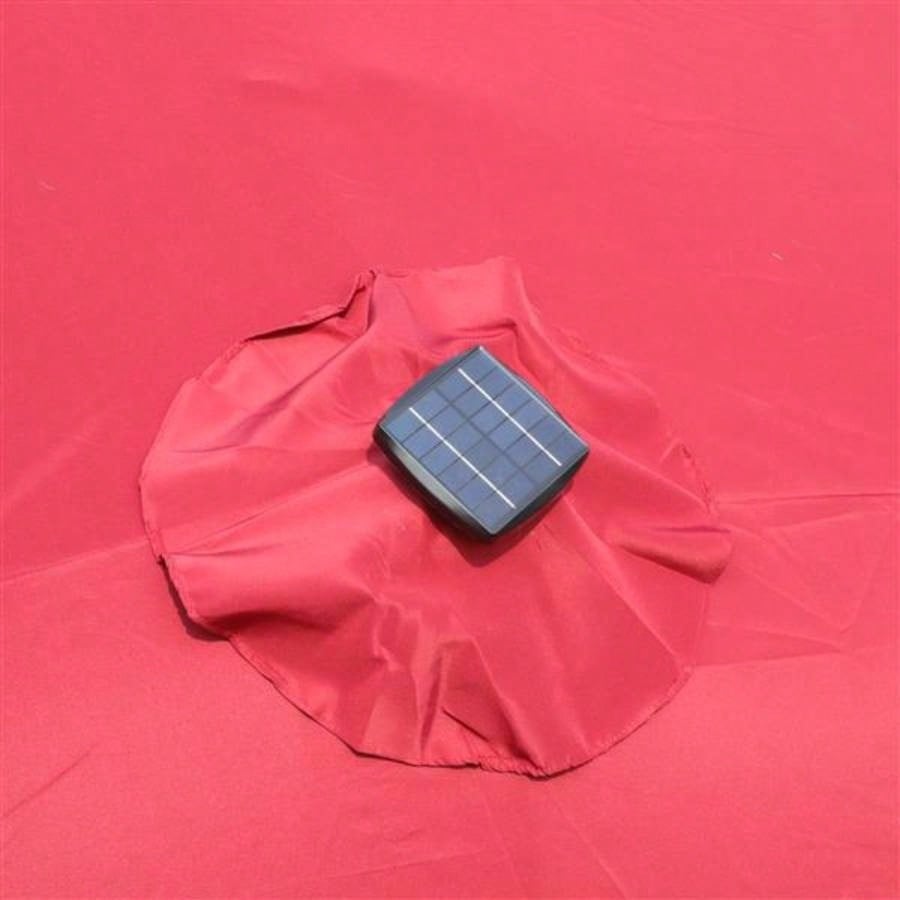 15x9ft Large Double - Sided Rectangular Outdoor Twin Patio Market with light and base - red