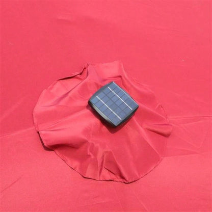 15x9ft Large Double - Sided Rectangular Outdoor Twin Patio Market with light and base - red