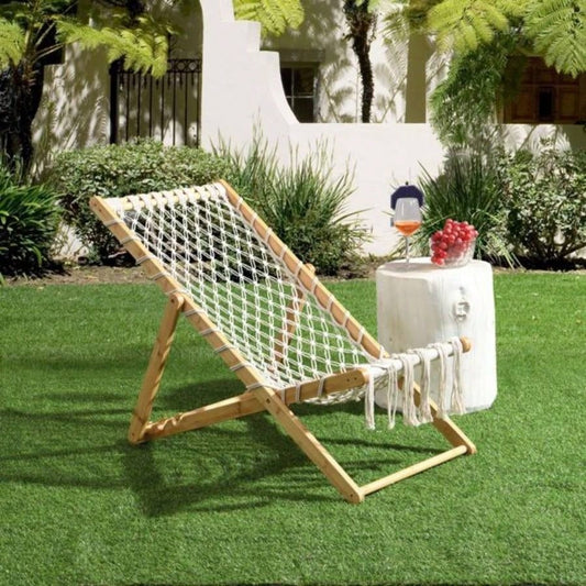 Set of 2 Weaving Chair, with Handwoven Rope Patio, Living Room, Garden, Balcony