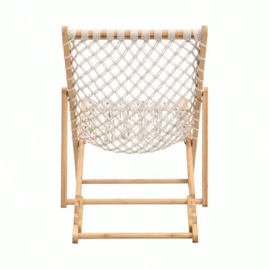 Set of 2 Weaving Chair, with Handwoven Rope Patio, Living Room, Garden, Balcony