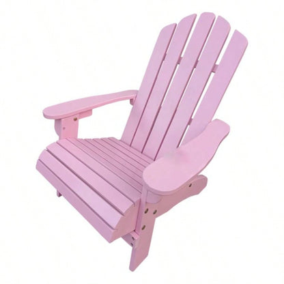 Outdoor or indoor Wood children Adirondack chair, pink
