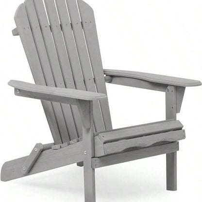 Wood Lounge Patio Chair Garden Outdoor Wooden Folding Adirondack Chair Set of 2 Solid Cedar Wood Lounge Patio Chair Garden, Lawn, Backyard,