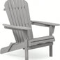 Wood Lounge Patio Chair Garden Outdoor Wooden Folding Adirondack Chair Set of 2 Solid Cedar Wood Lounge Patio Chair Garden, Lawn, Backyard,