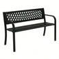 47in PVC Mesh Backrest Iron Black