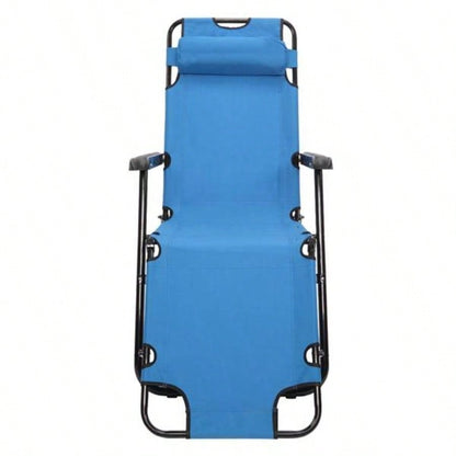 RHC - 202 Portable Dual Purposes Extendable Folding Reclining Chair Blue