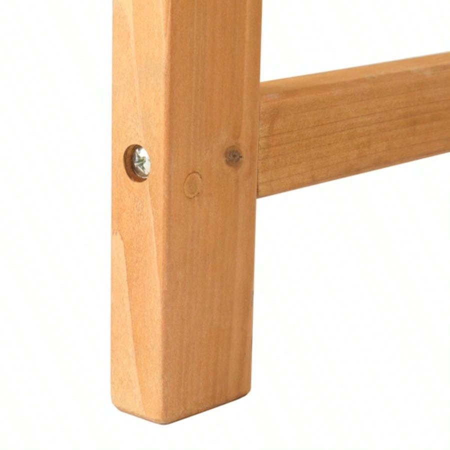 118*56.5*90cm Outdoor Garden Fir Grid Back Wooden Burlywood