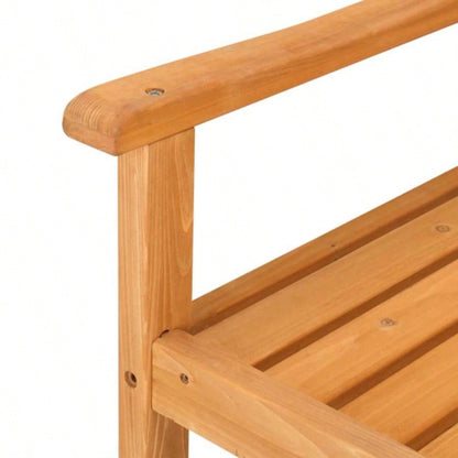 118*56.5*90cm Outdoor Garden Fir Grid Back Wooden Burlywood