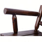 Outdoor Wood Rocking Carbonized Double Rocking Chair 2 Persons with Wide Curved, Porch Rocker Porch, Garden, Backyard, Rustic Brown
