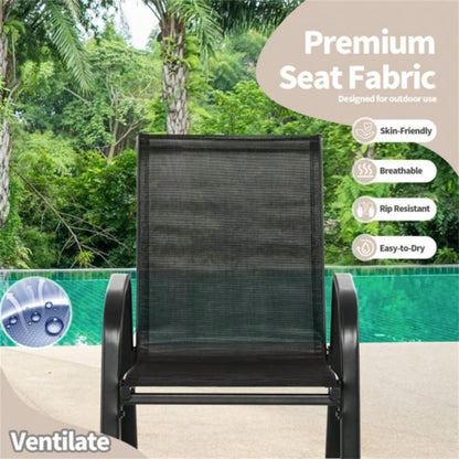 2 PCS Metal Patio Rocking Chair