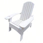 Outdoor or indoor Wood Adirondack chair with an hole to hold on arm, white