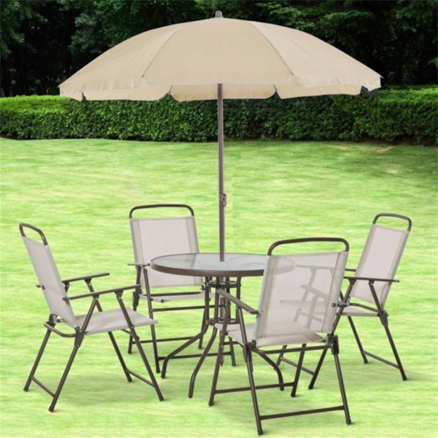 Outdoor dining table and chair package with Prohibited by