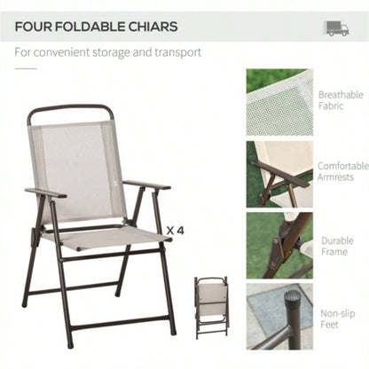 Outdoor dining table and chair package with Prohibited by