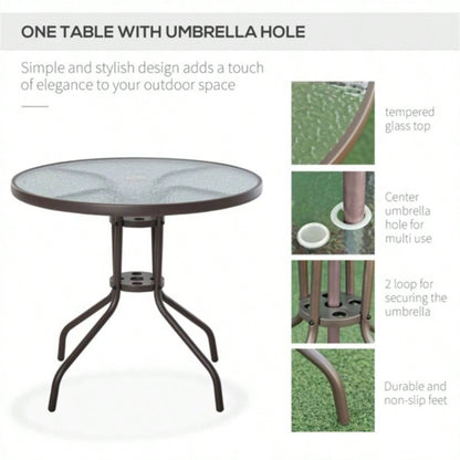 Outdoor dining table and chair package with Prohibited by