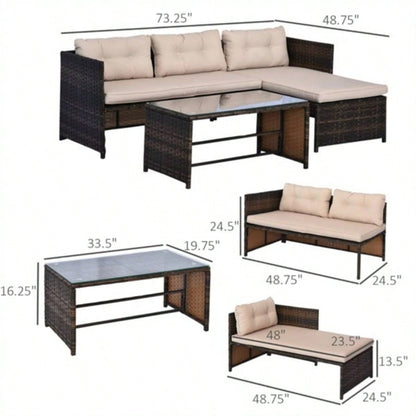 Pieces Patio Furniture Set