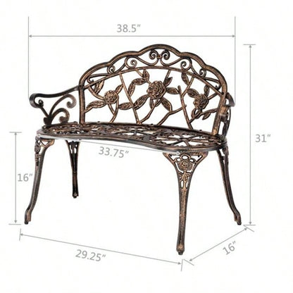 38.5 Cast Aluminum Outdoor Courtyard Decoration Park Leisure Chair