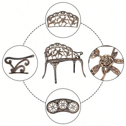 38.5 Cast Aluminum Outdoor Courtyard Decoration Park Leisure Chair