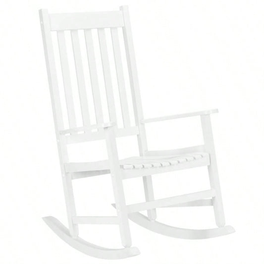68.5*86*115CM Square Wooden Rocking Chair White