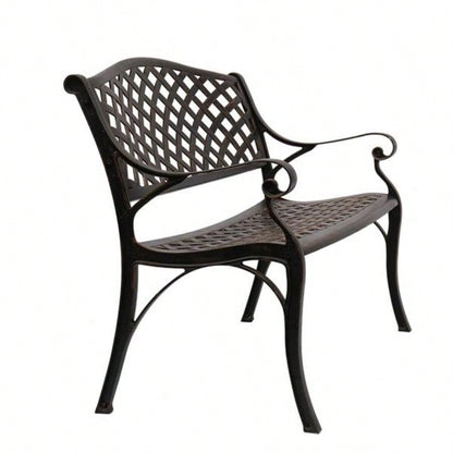 40.5 Outdoor Cast Aluminum With Mesh Backrest Surface