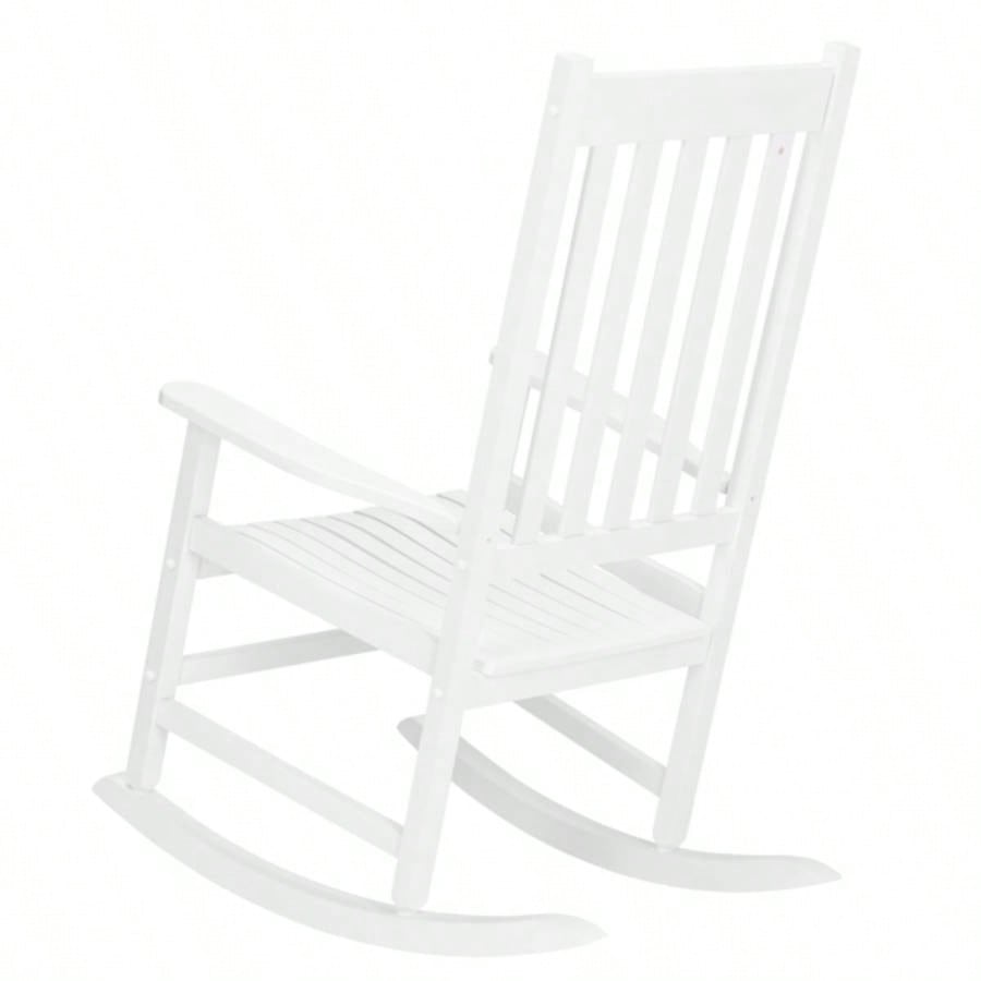 68.5*86*115CM Square Wooden Rocking Chair White