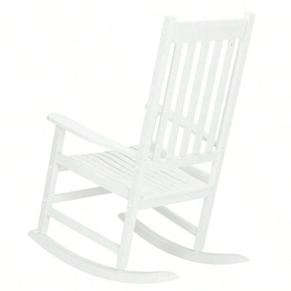 68.5*86*115CM Square Wooden Rocking Chair White