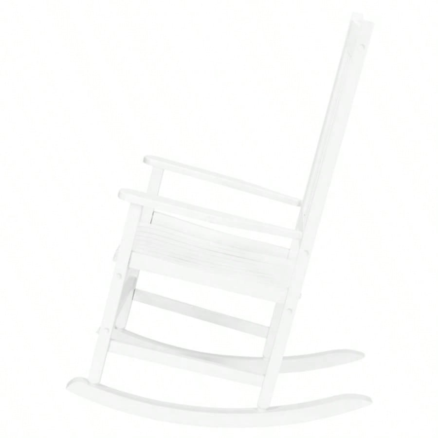 68.5*86*115CM Square Wooden Rocking Chair White