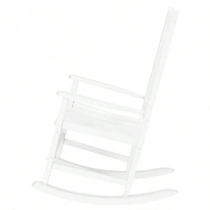 68.5*86*115CM Square Wooden Rocking Chair White