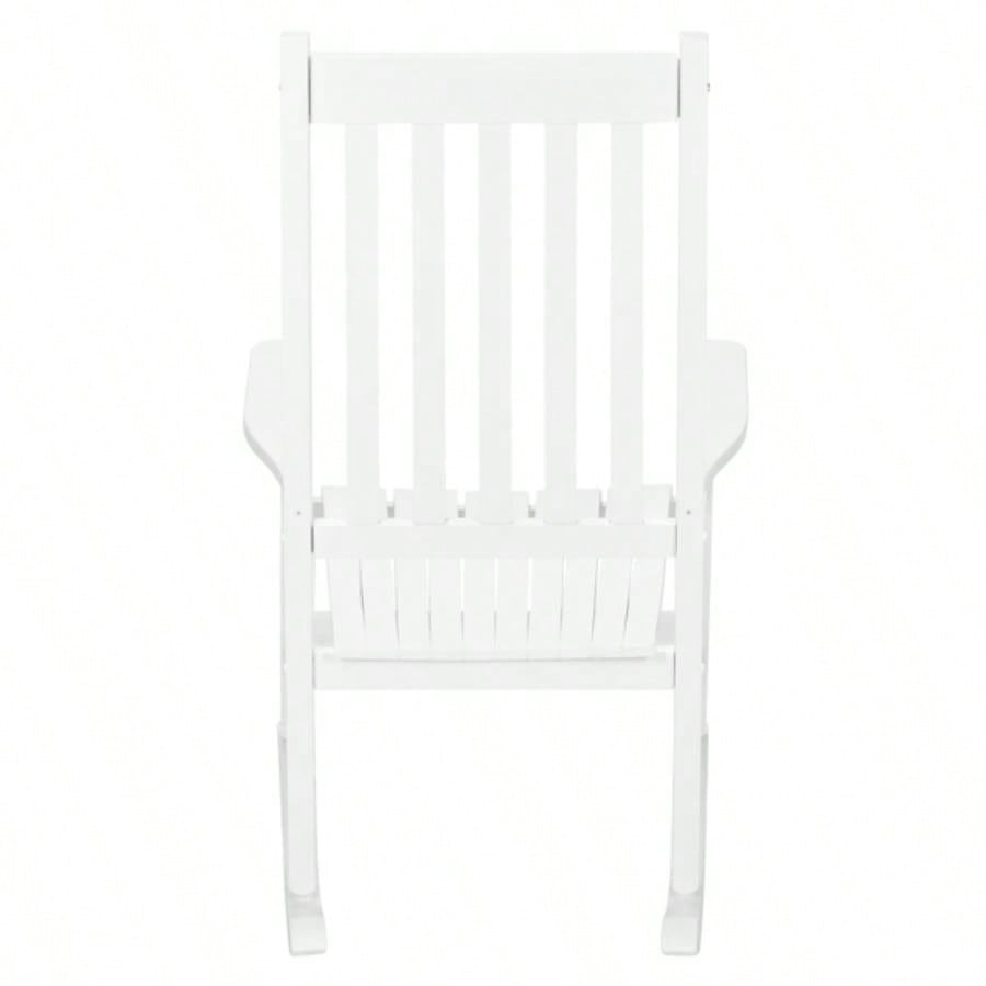 68.5*86*115CM Square Wooden Rocking Chair White
