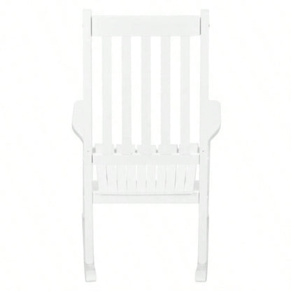 68.5*86*115CM Square Wooden Rocking Chair White
