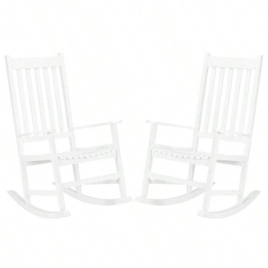 68.5*86*115CM Square Wooden Rocking Chair White