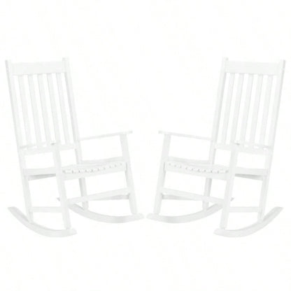 68.5*86*115CM Square Wooden Rocking Chair White