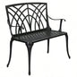 38in Outdoor Orchid Back Aluminum Black