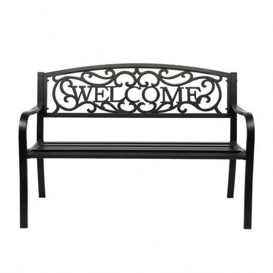 50 Outdoor Welcome Backrest Cast Iron