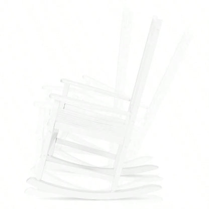 68.5*86*115CM Square Wooden Rocking Chair White