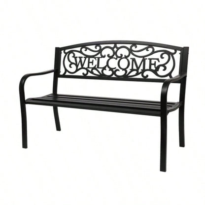 50 Outdoor Welcome Backrest Cast Iron