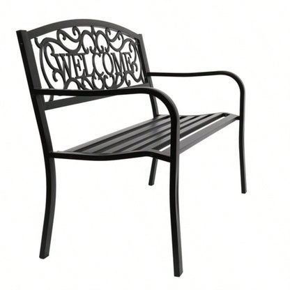50 Outdoor Welcome Backrest Cast Iron
