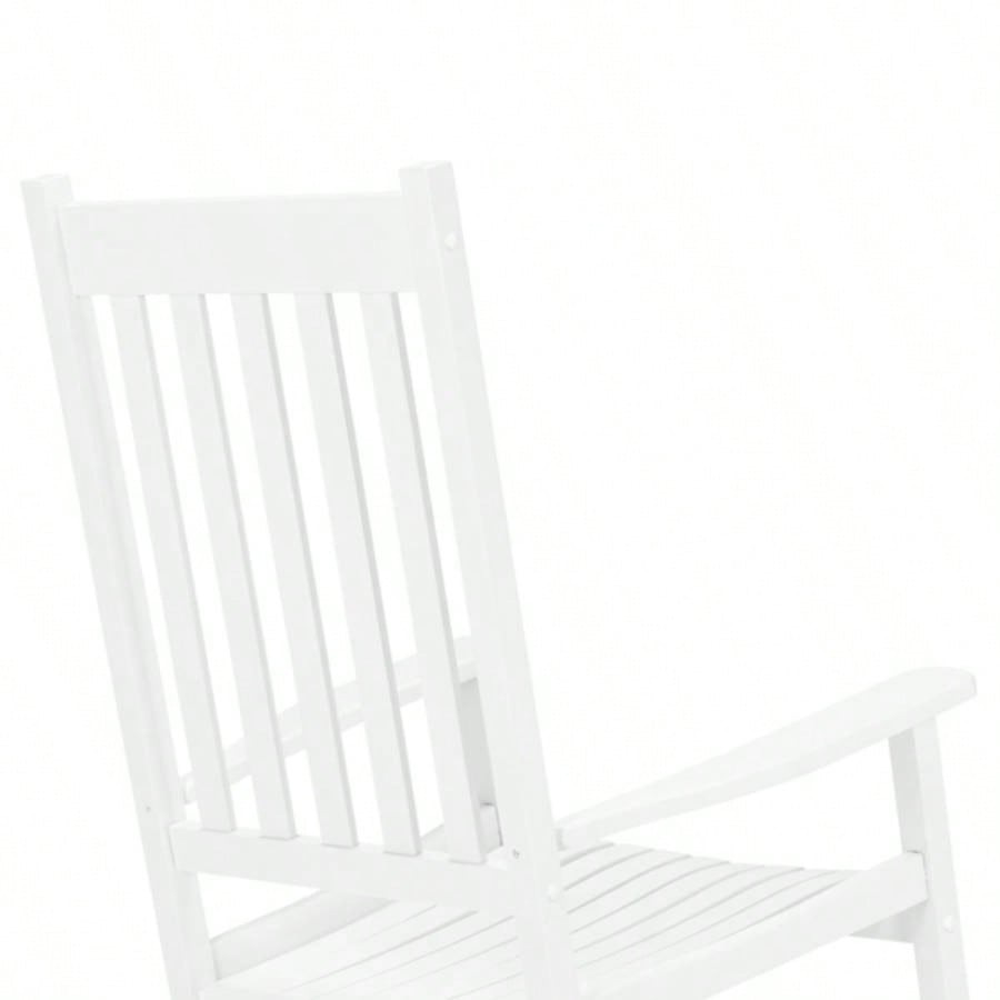 68.5*86*115CM Square Wooden Rocking Chair White