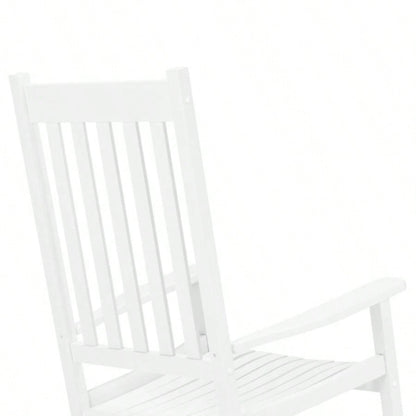 68.5*86*115CM Square Wooden Rocking Chair White