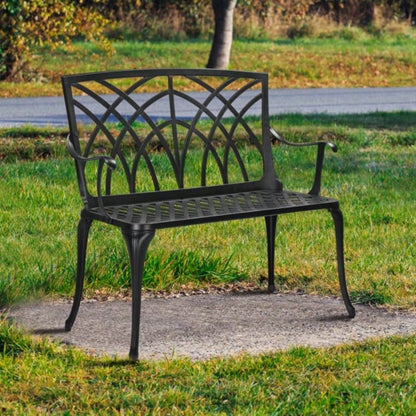 38in Outdoor Orchid Back Aluminum Black