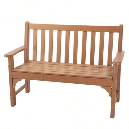 49in Vertical Backrest Teak Color HDPE