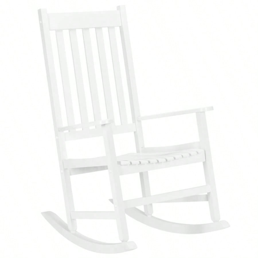 68.5*86*115CM Square Wooden Rocking Chair White