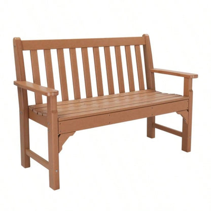 49in Vertical Backrest Teak Color HDPE