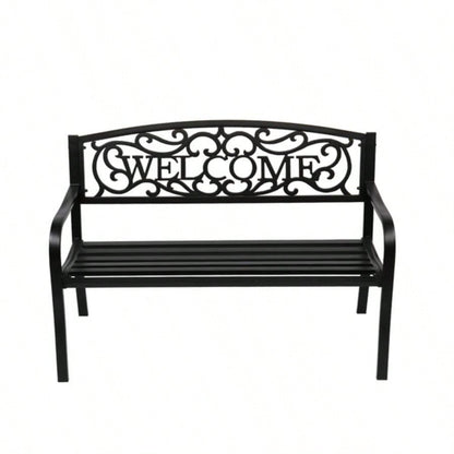 50 Outdoor Welcome Backrest Cast Iron
