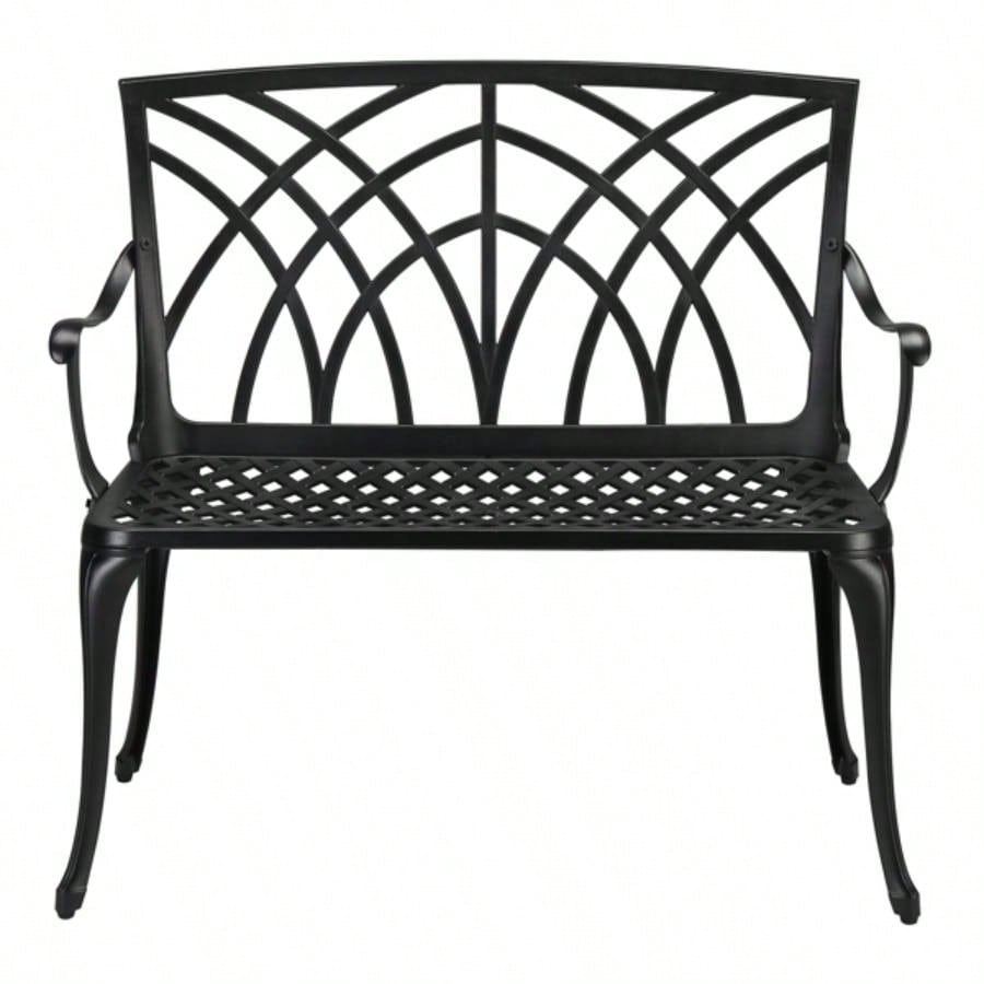 38in Outdoor Orchid Back Aluminum Black