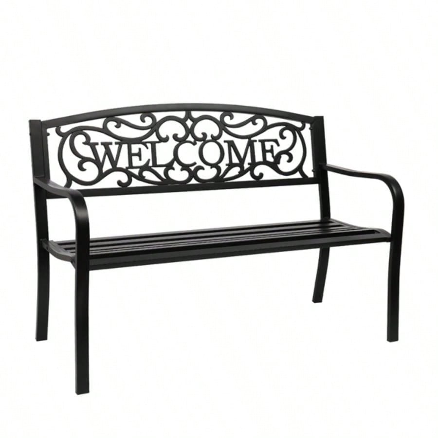 50 Outdoor Welcome Backrest Cast Iron