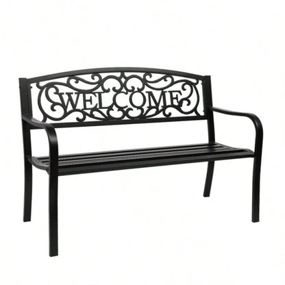 50 Outdoor Welcome Backrest Cast Iron