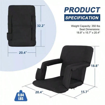 Wide Stadium Bleachers Reclining Stadium Chair/Back Cushion