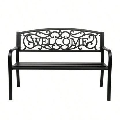50 Outdoor Welcome Backrest Cast Iron
