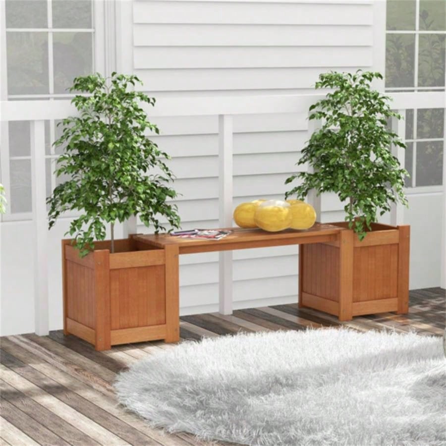 Wooden with planter box