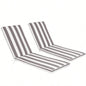 2PCS Set Outdoor Lounge Chair Cushion Patio Funiture Cushion Chaise Lounge Cushion - white